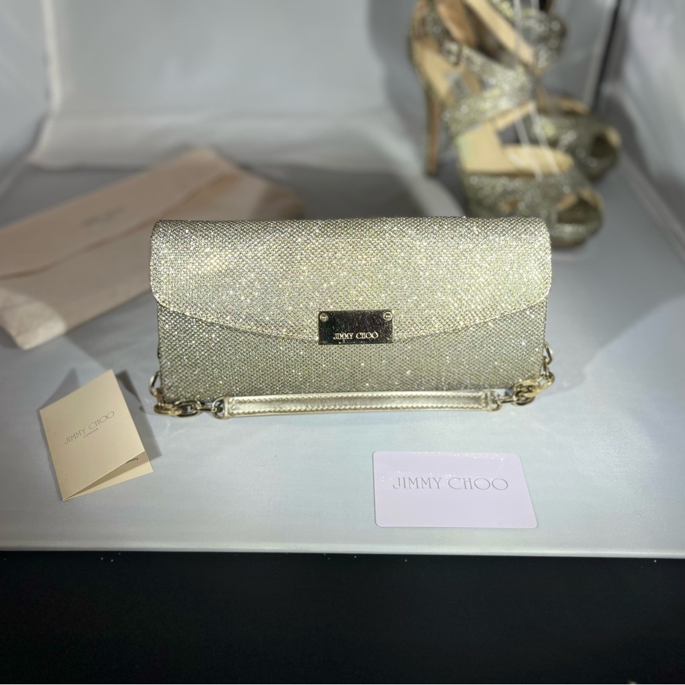 Jimmy Choo Sparkling Silver Clutch